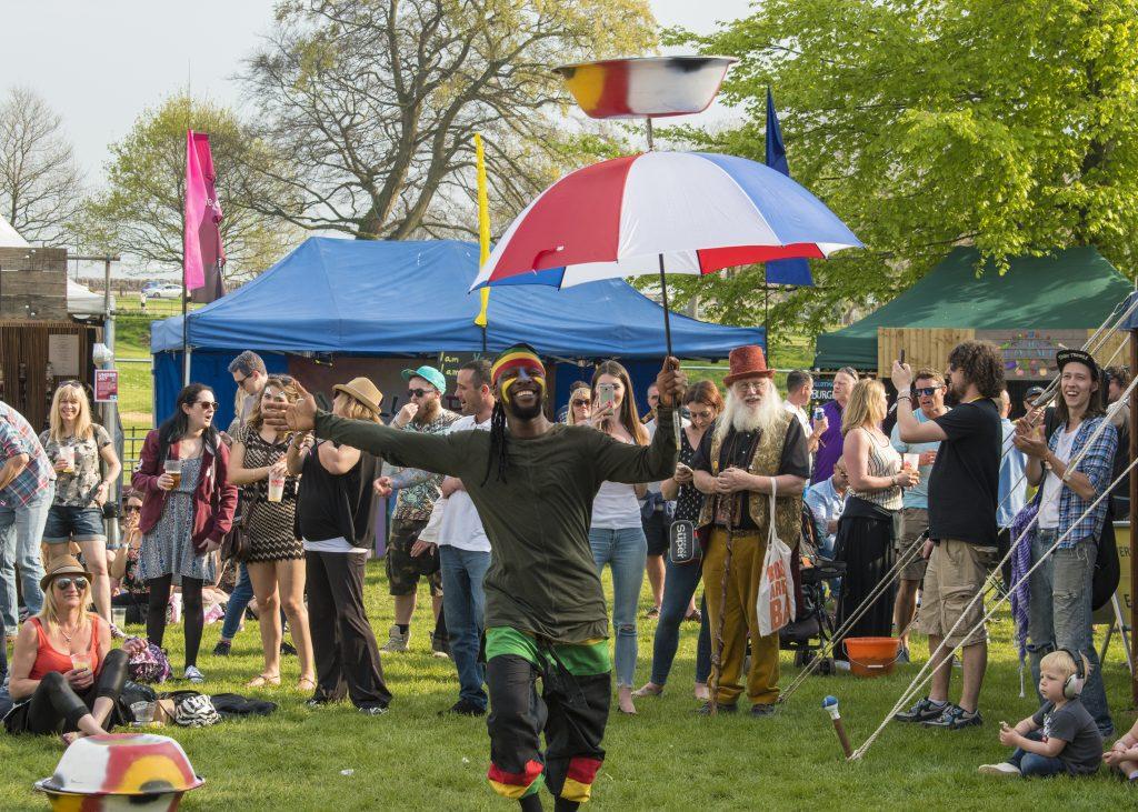African Acrobats performing at UK festivals